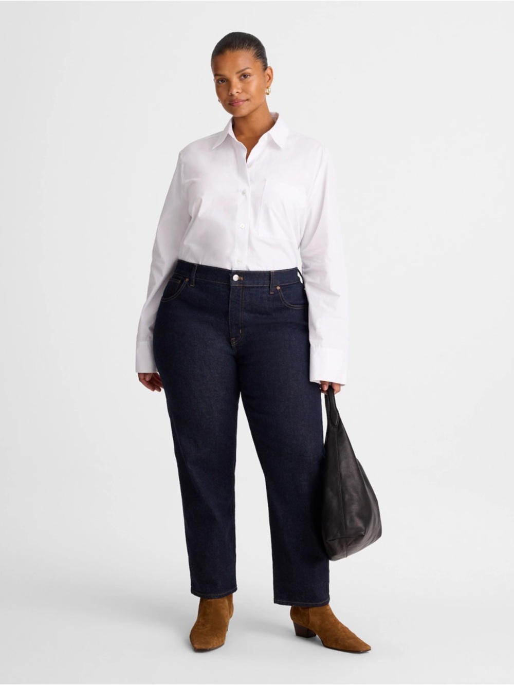 Madewell The Plus Jules Slim-Straight Jean in Rinse Wash Size 18W - Picture 1 of 6